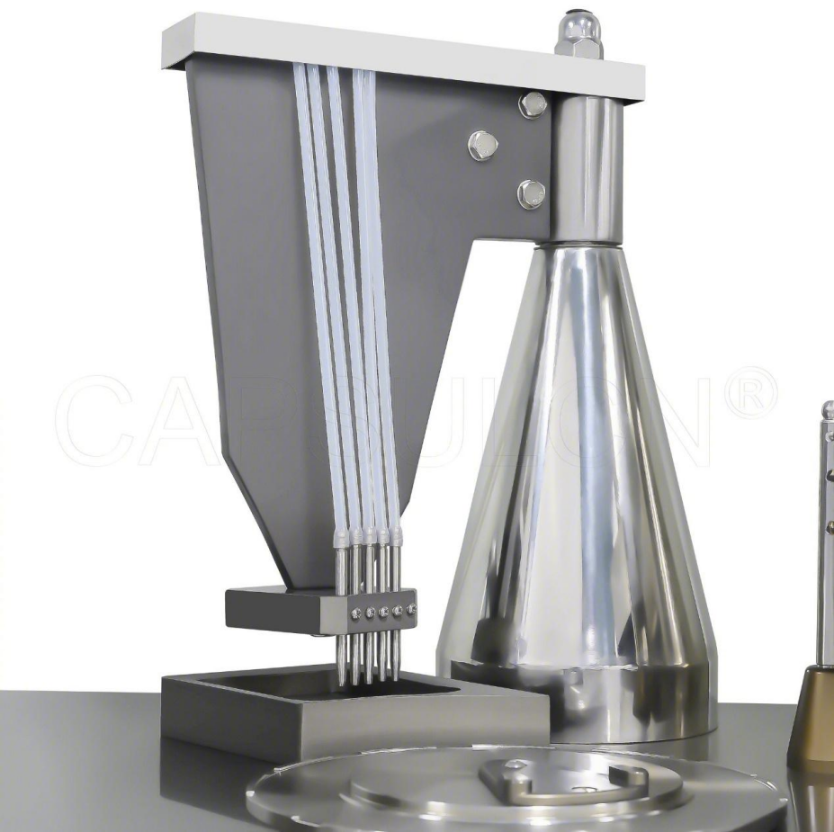 jtj v semi auto capsule filler feeding nozzle